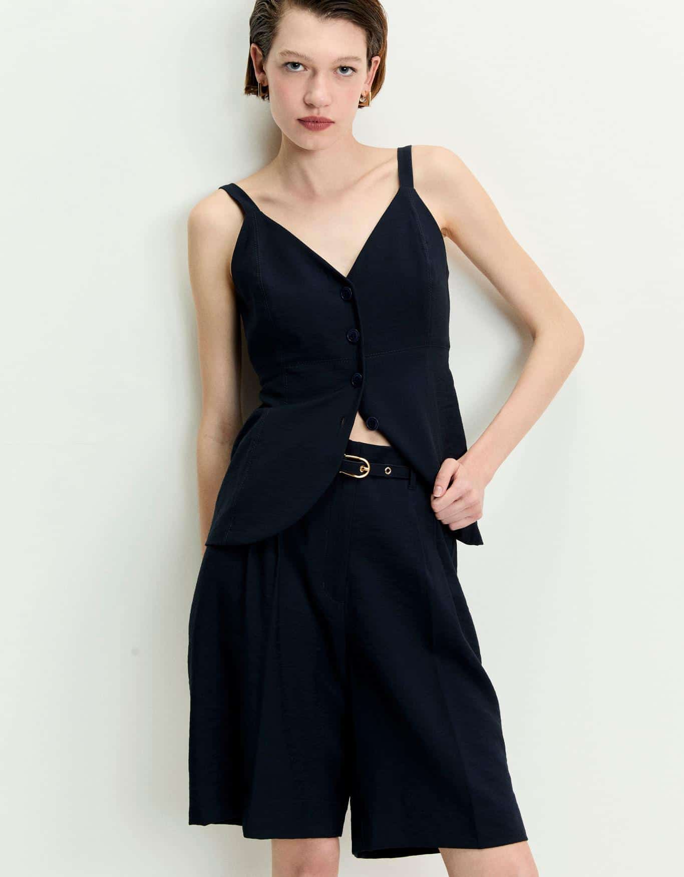 Bermuda  Alfaiatada Com Cinto