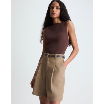 Bermuda Alfaiatada Com Pregas