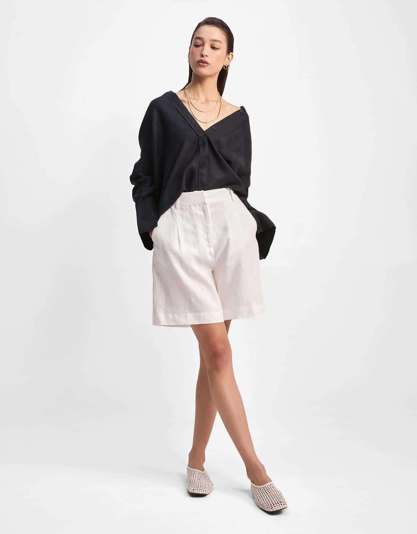 Bermuda Alfaiatada Linho