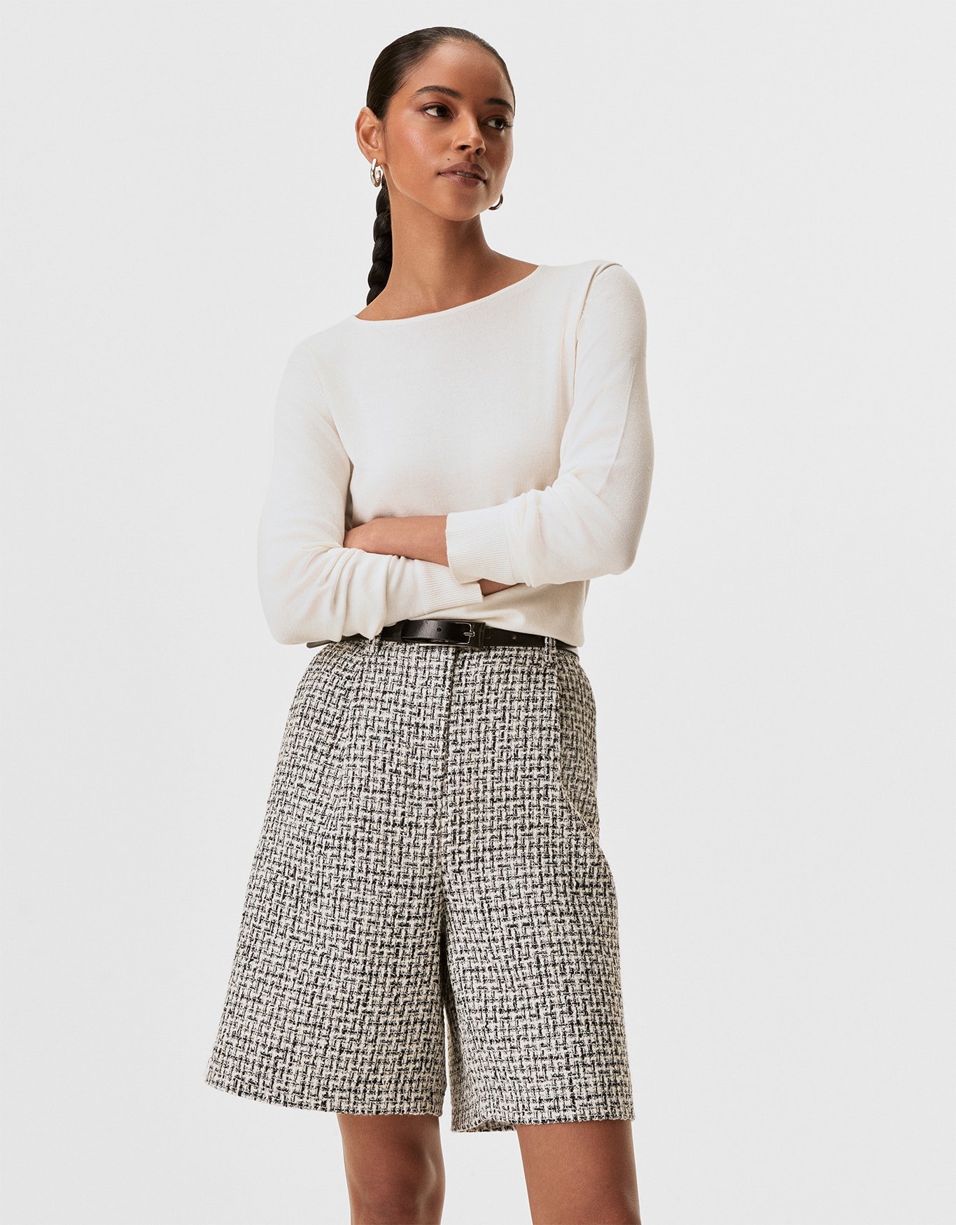 Bermuda Alfaiatada Tweed