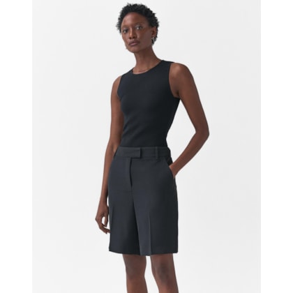 Bermuda  Alfaitada Com Prega