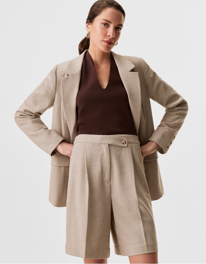 Shoulder — Bermuda Alfaitada Mini Pied Poule