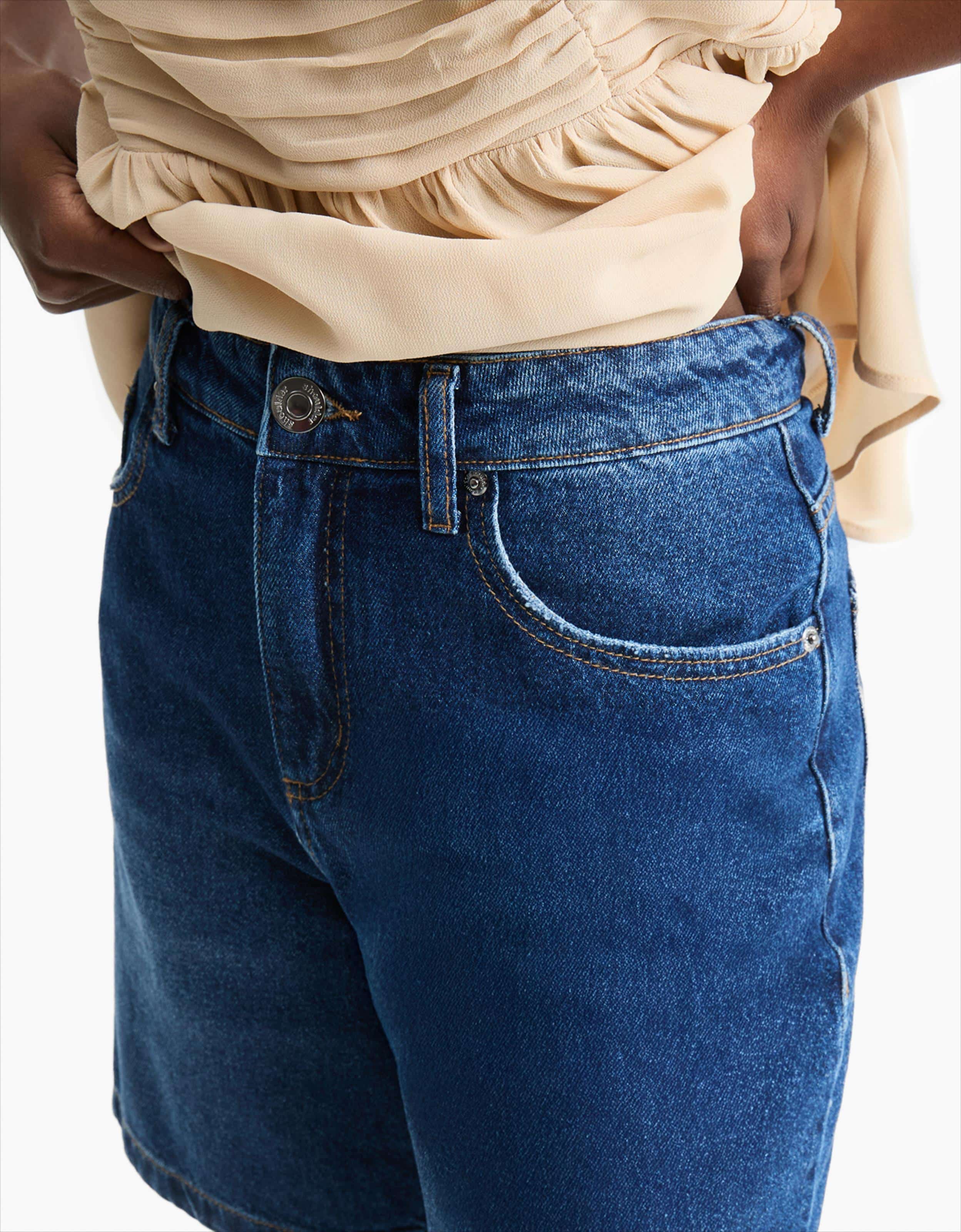 Bermuda Jeans Cintura Media