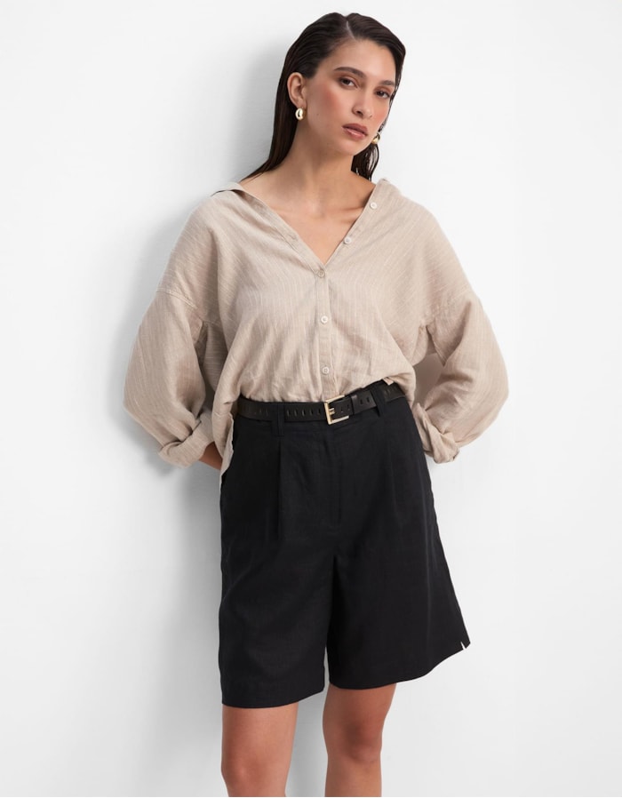 Shoulder — Bermuda Linho Alfaiatada
