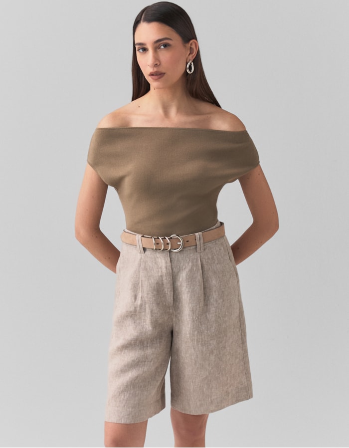 Shoulder — Bermuda Linho Alfaiatada