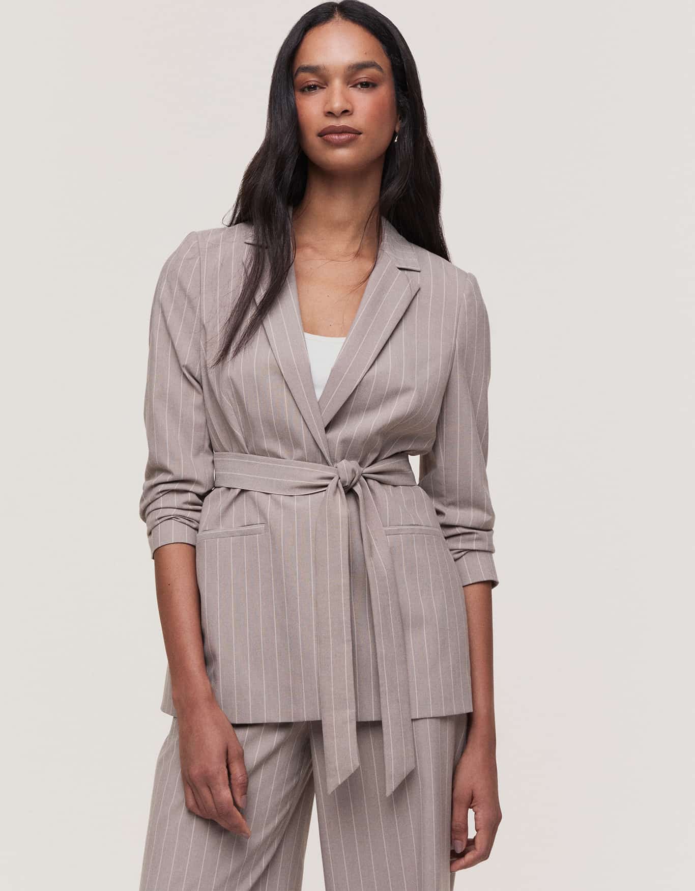 Blazer Alfaiatado Risca de Giz