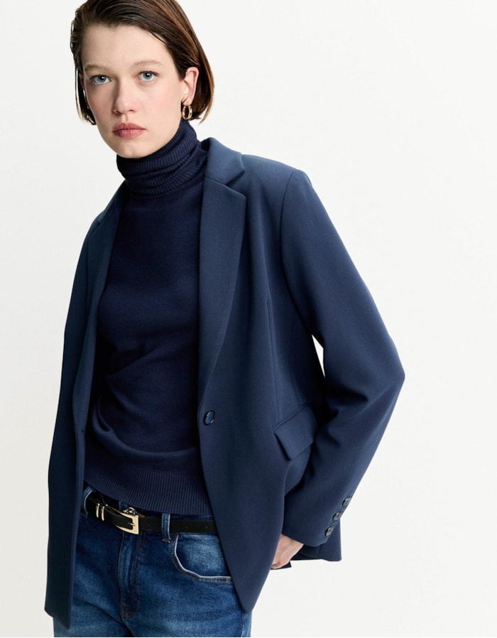 Shoulder — Blazer Brasília Alfaiatado Azul
