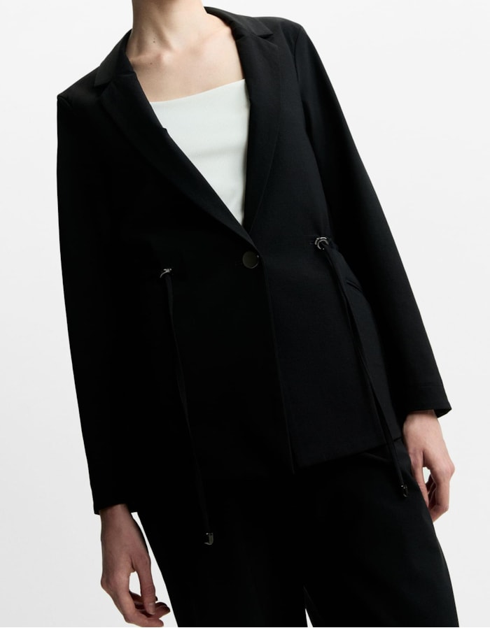 Blazer Leve Amarração Na Cintura 360