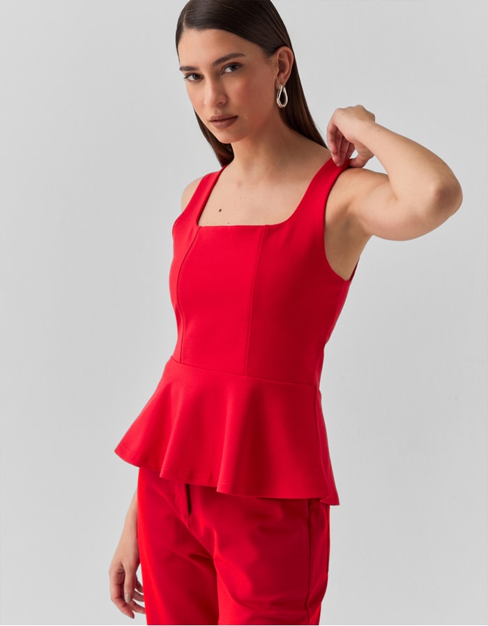Shoulder — Blusa 360 Alfaiataria Peplum