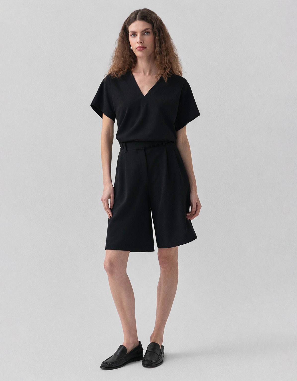 Blusa 360 Crepe Decote v