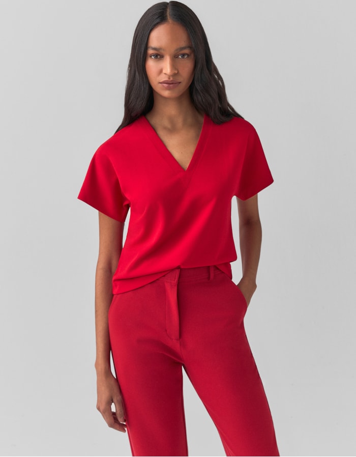 Shoulder — Blusa 360 Decote V Crepe
