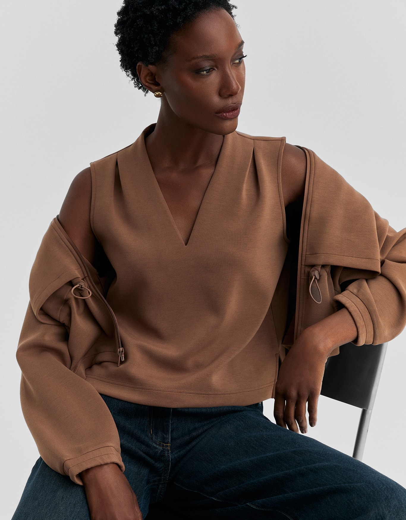 Blusa 360 Soft Touch Decote V