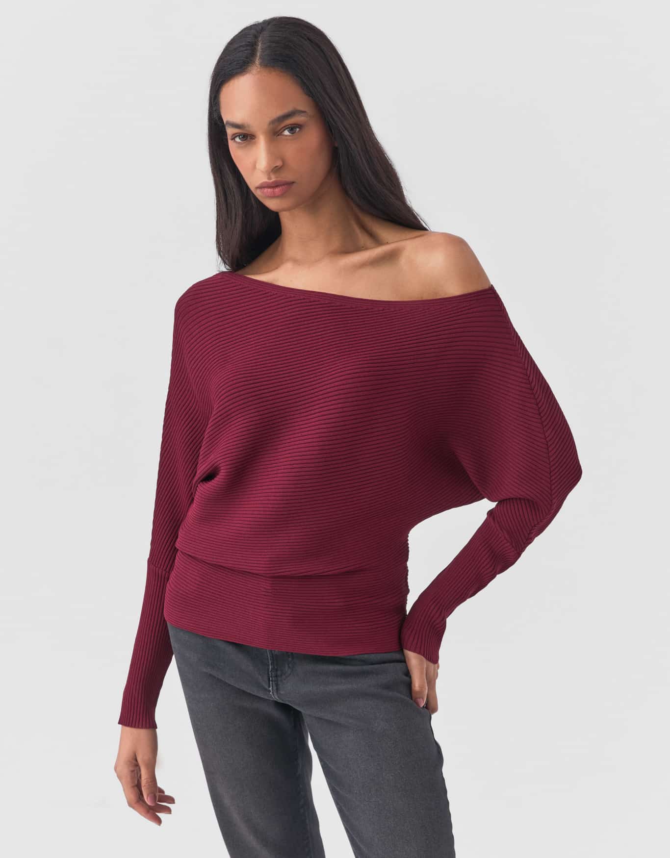 Blusa 360 Tricot Assimétrica Bordo