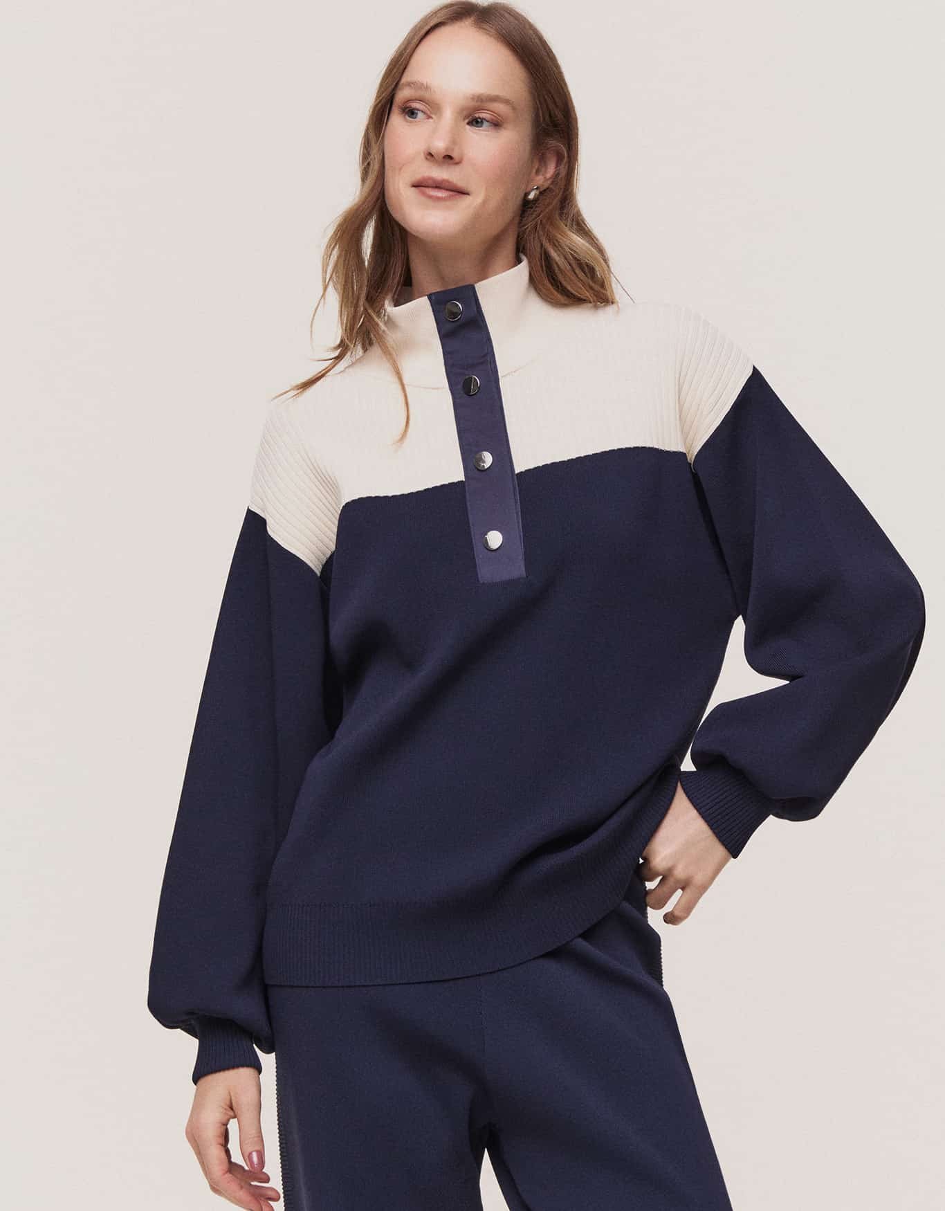 Blusa 360 Tricot Bicolor