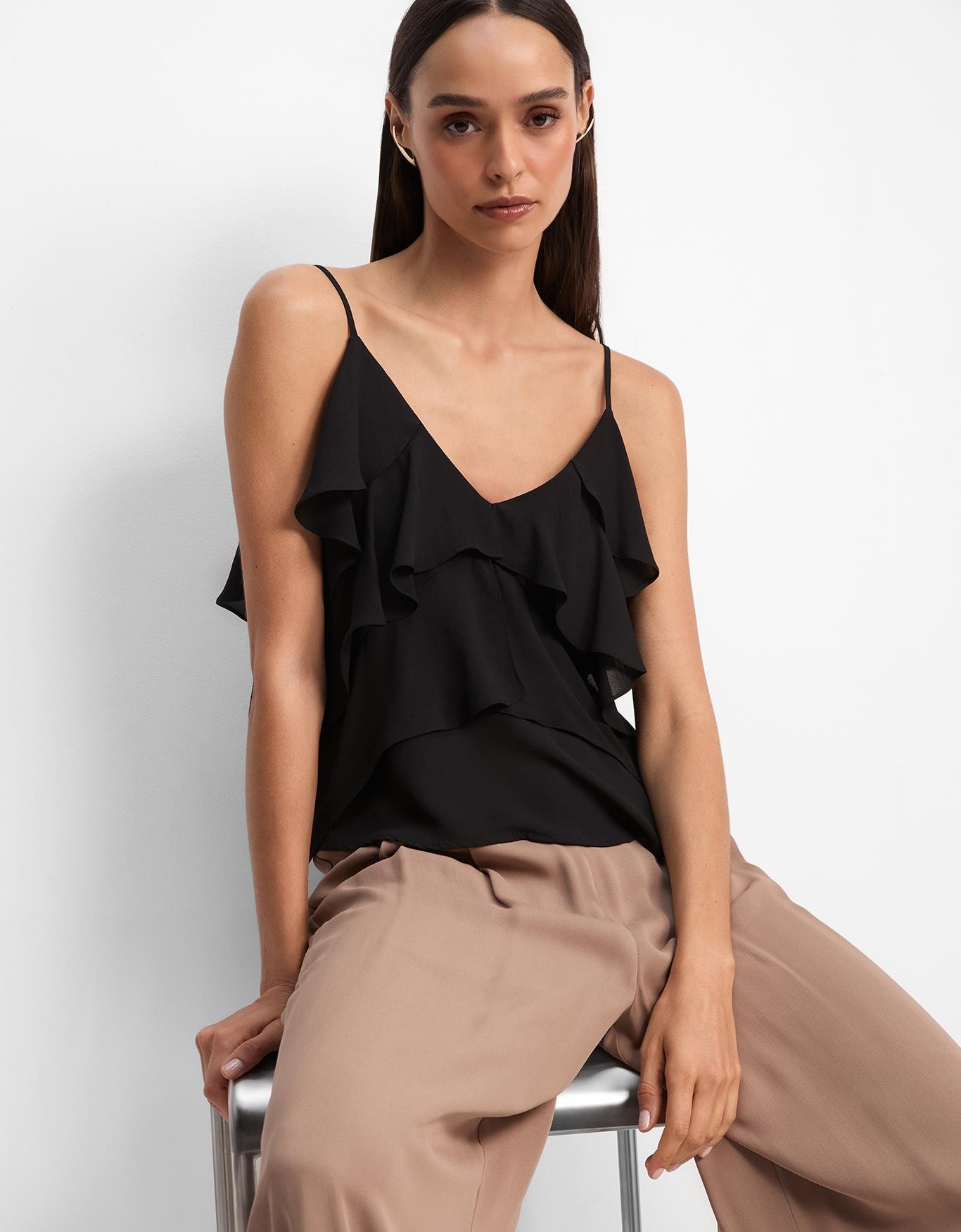 Blusa Alça Fina Babados