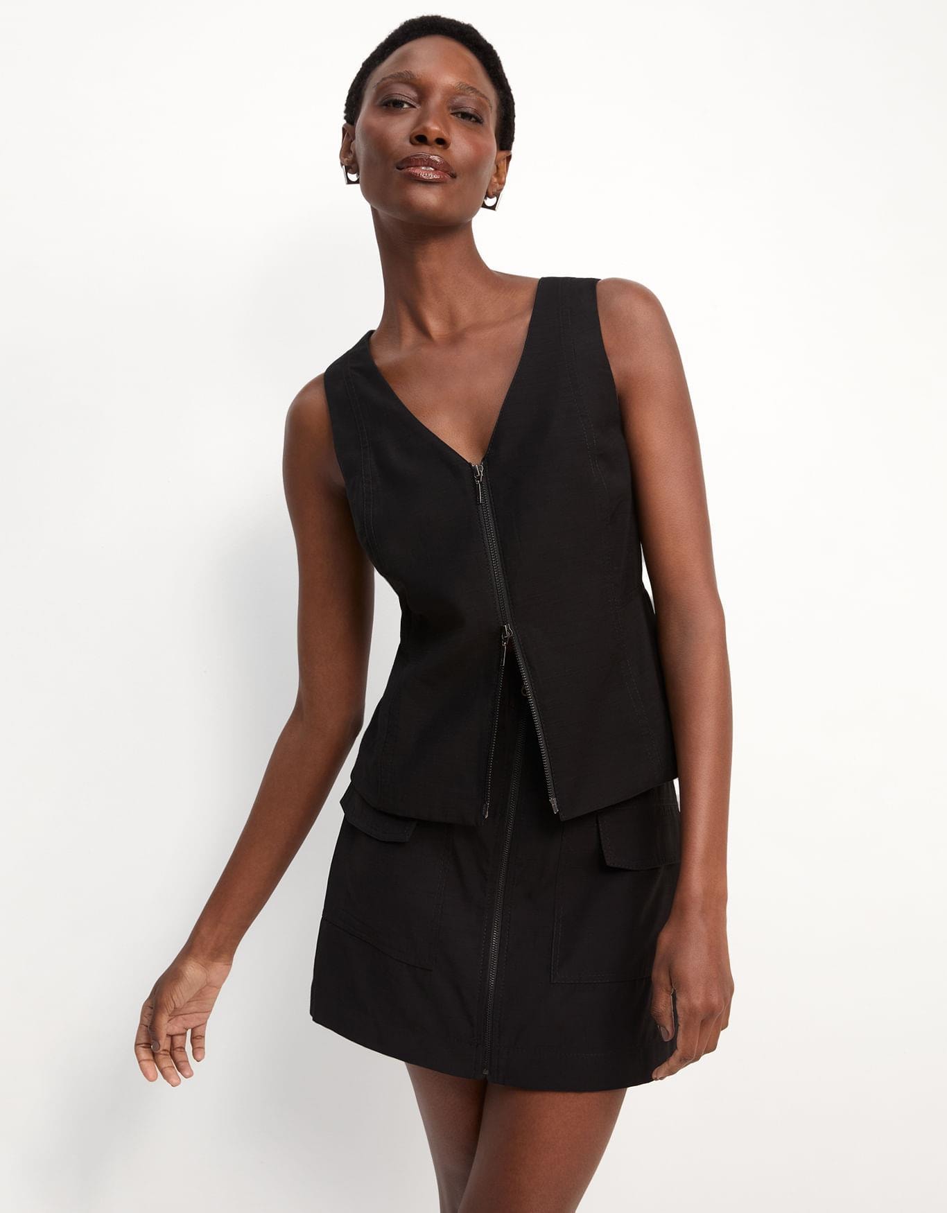 Blusa Alfaiatada Com Zíper