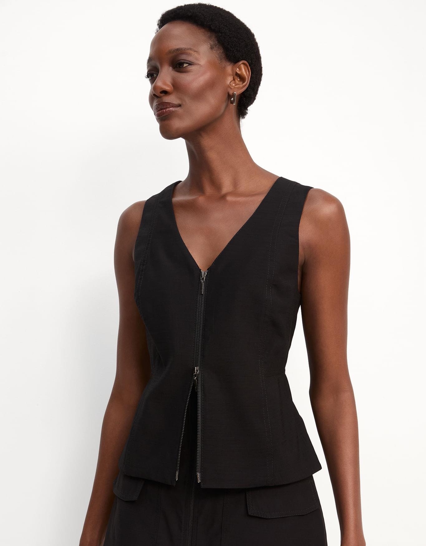 Blusa Alfaiatada Com Zíper