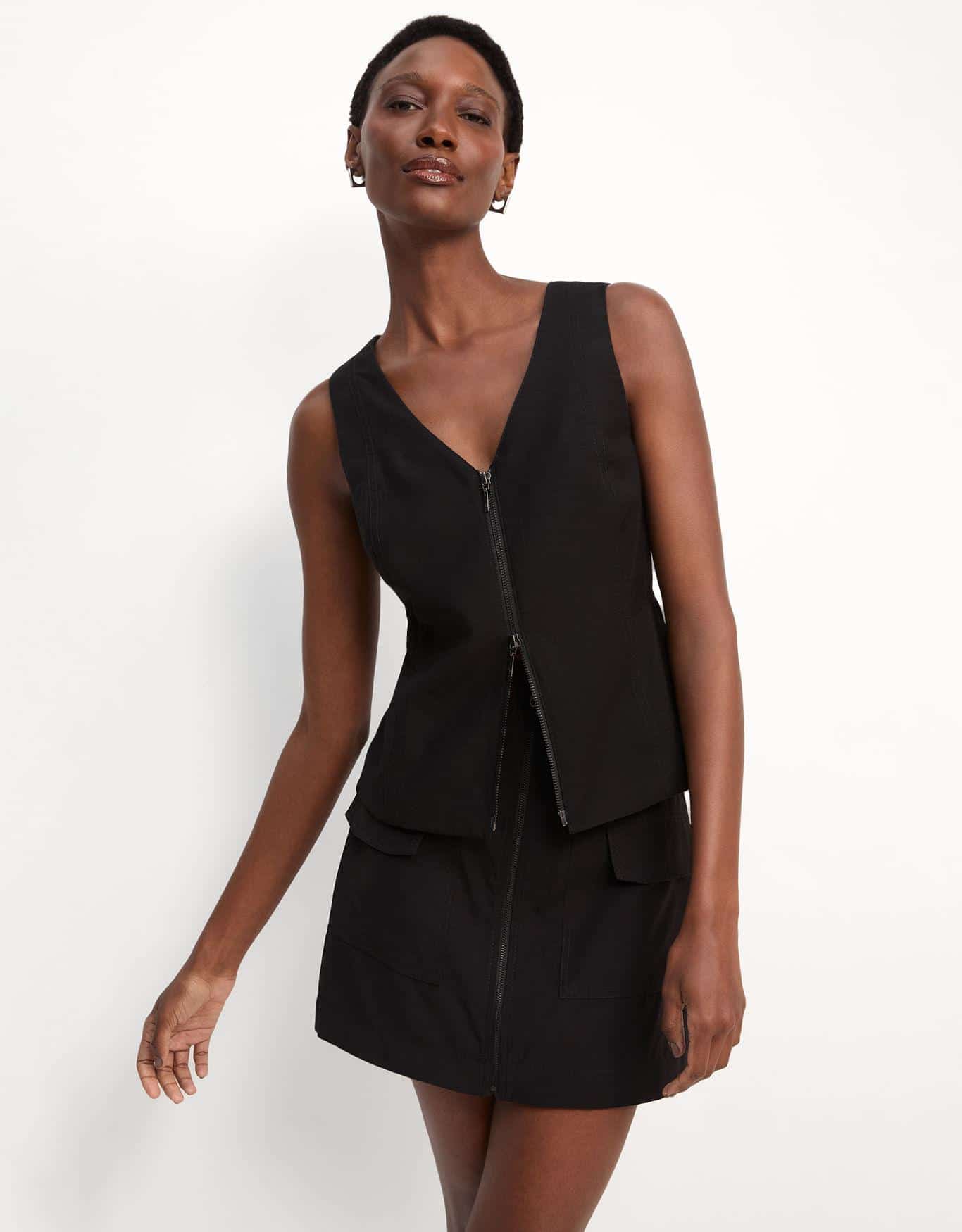 Blusa Alfaiatada com Zíper