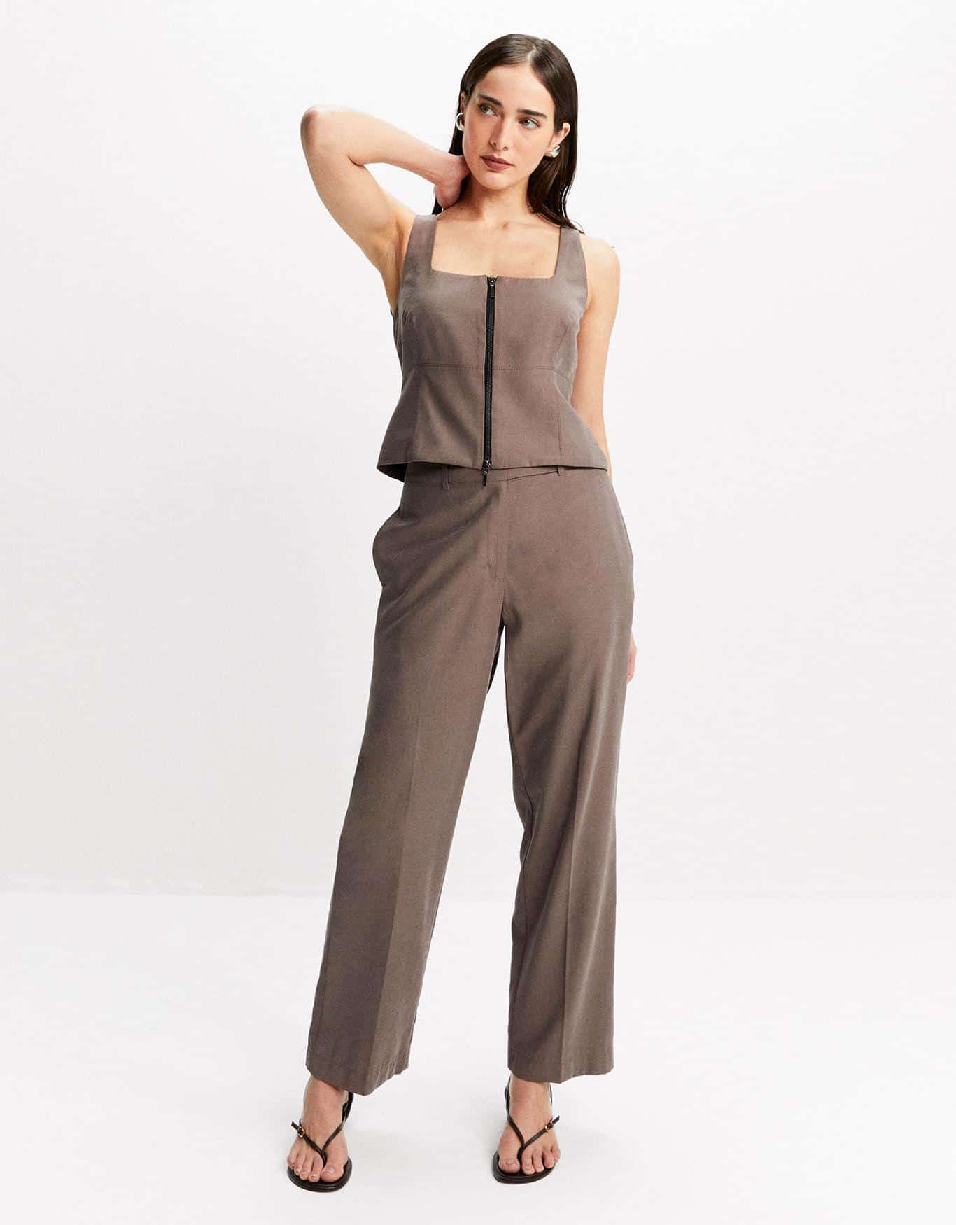 Blusa Alfaiatada Com Zíper