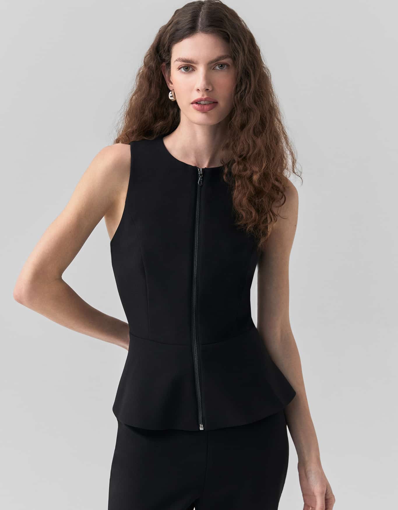 Blusa Alfaiatada Com Zíper