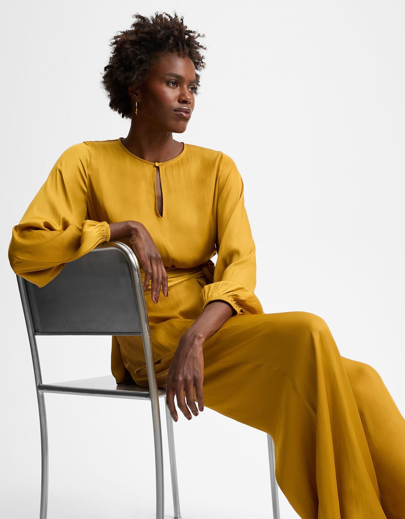 Blusa Alongada Acetinada