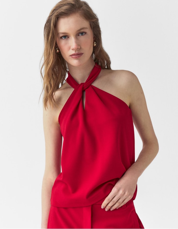 Shoulder — Blusa Amarração Crepe 360