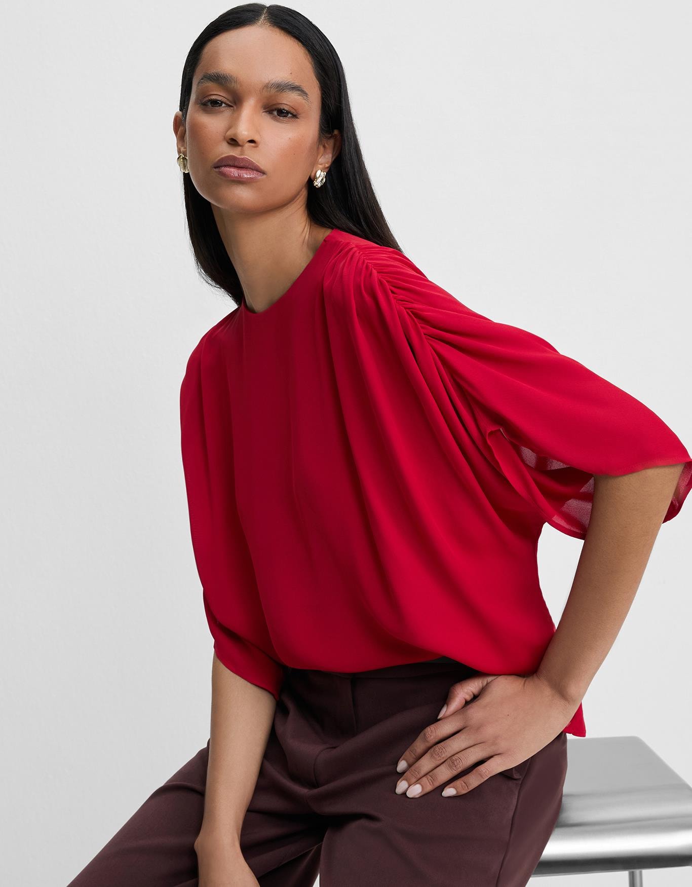 Blusa Ampla Com Franzido