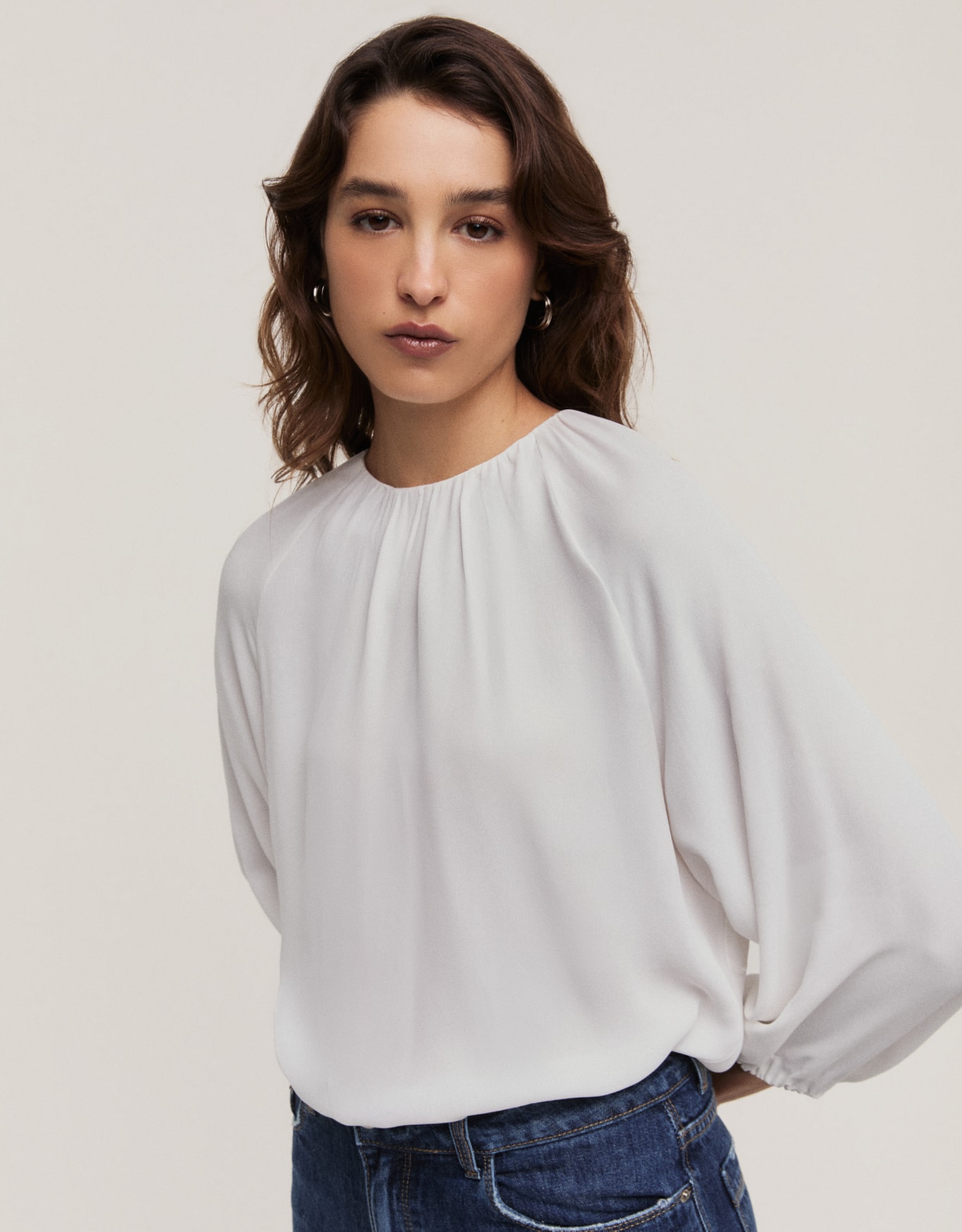 Blusa Ampla com Franzidos