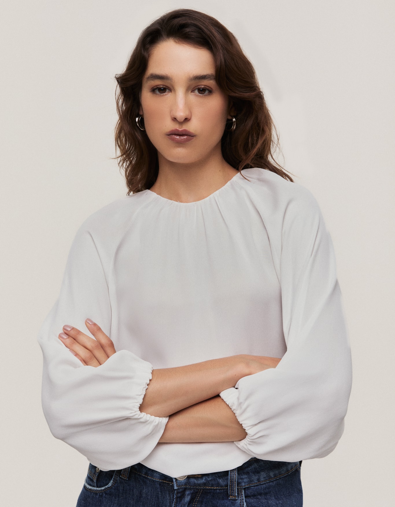 Blusa Ampla com Franzidos