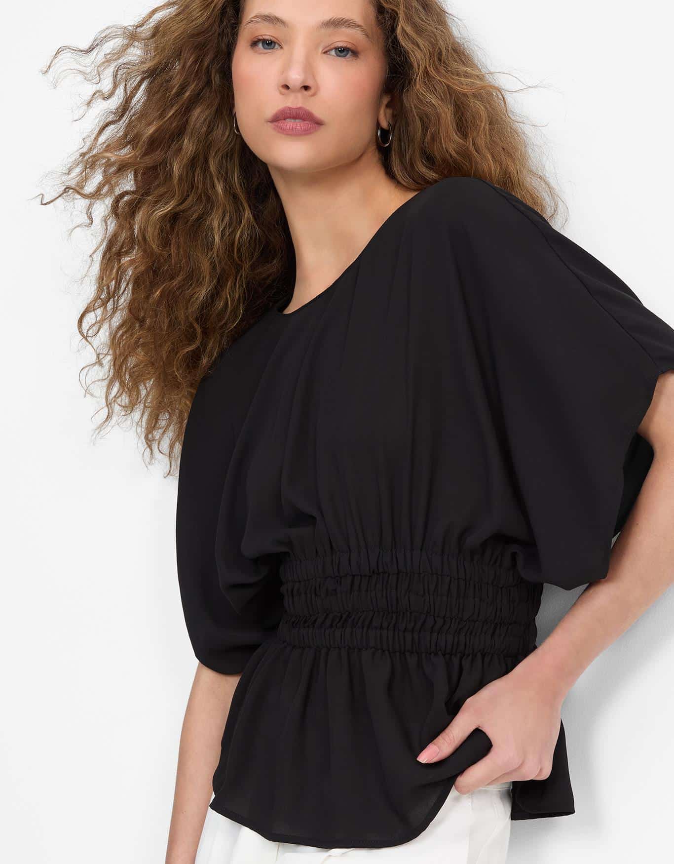 Blusa Ampla com Pregas