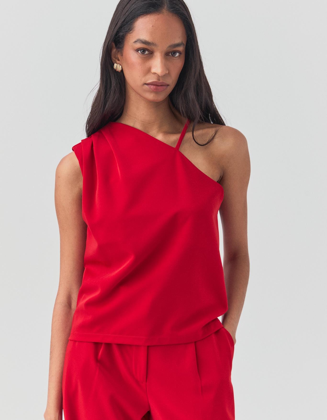 Blusa Assimétrica Alfaiataria Leve 360