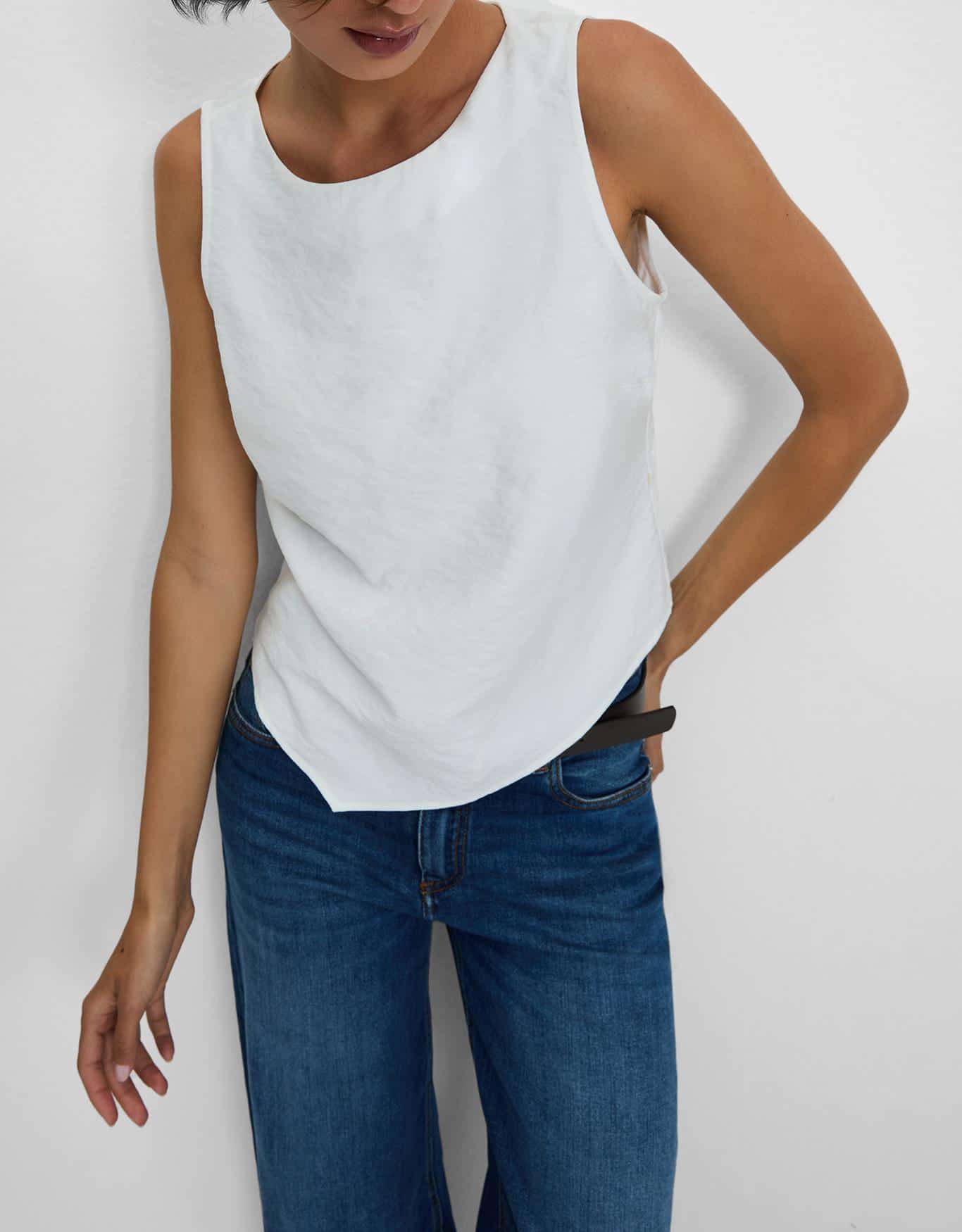 Blusa Assimétrica Com Zíper