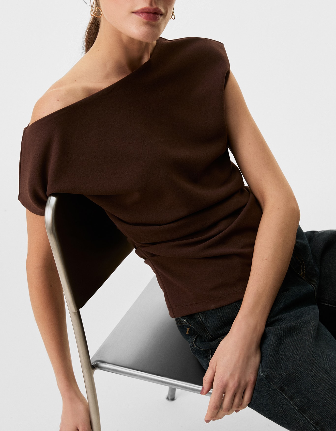 Blusa Assimetrica Crepe 360