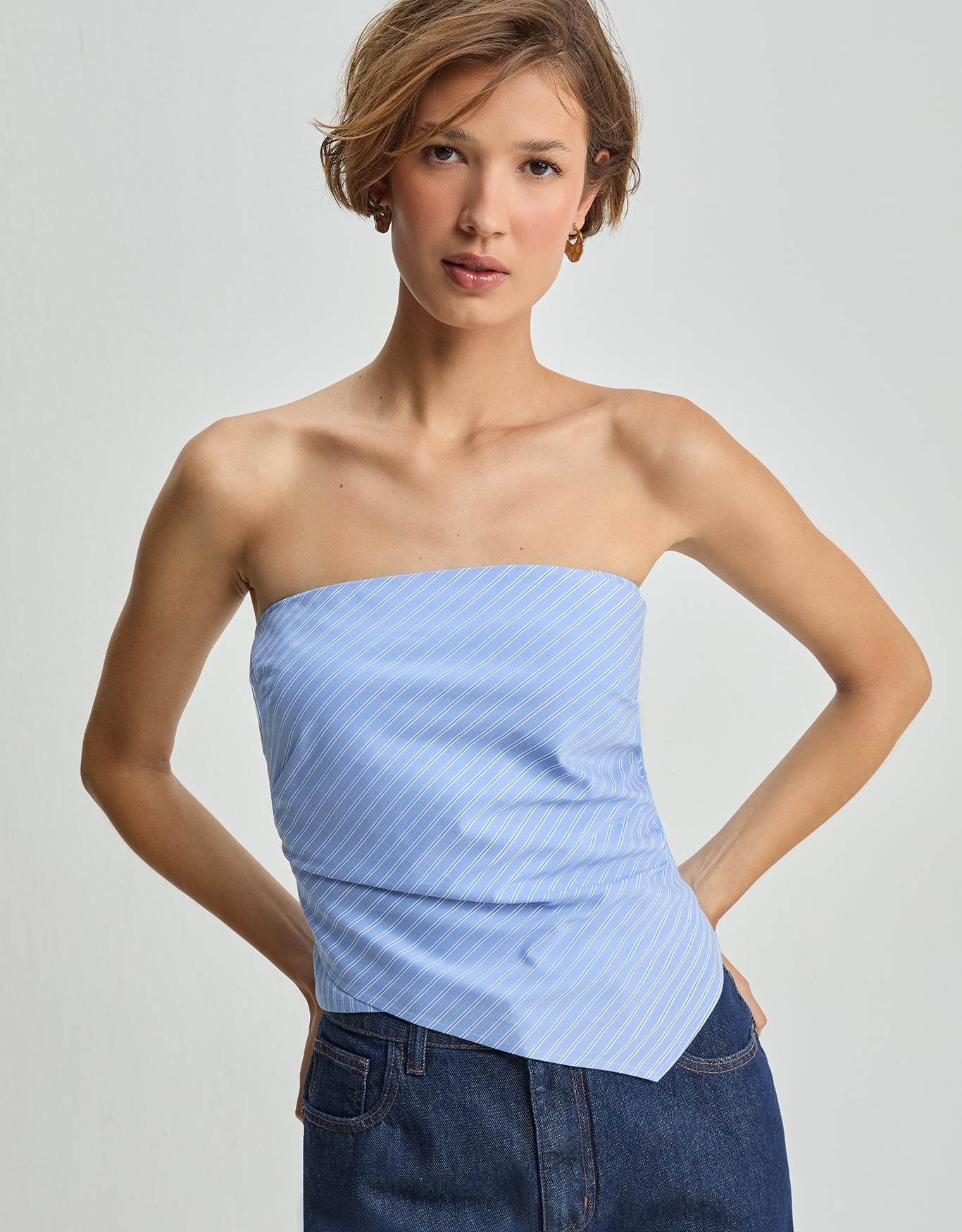 Blusa Assimétrica Listrada