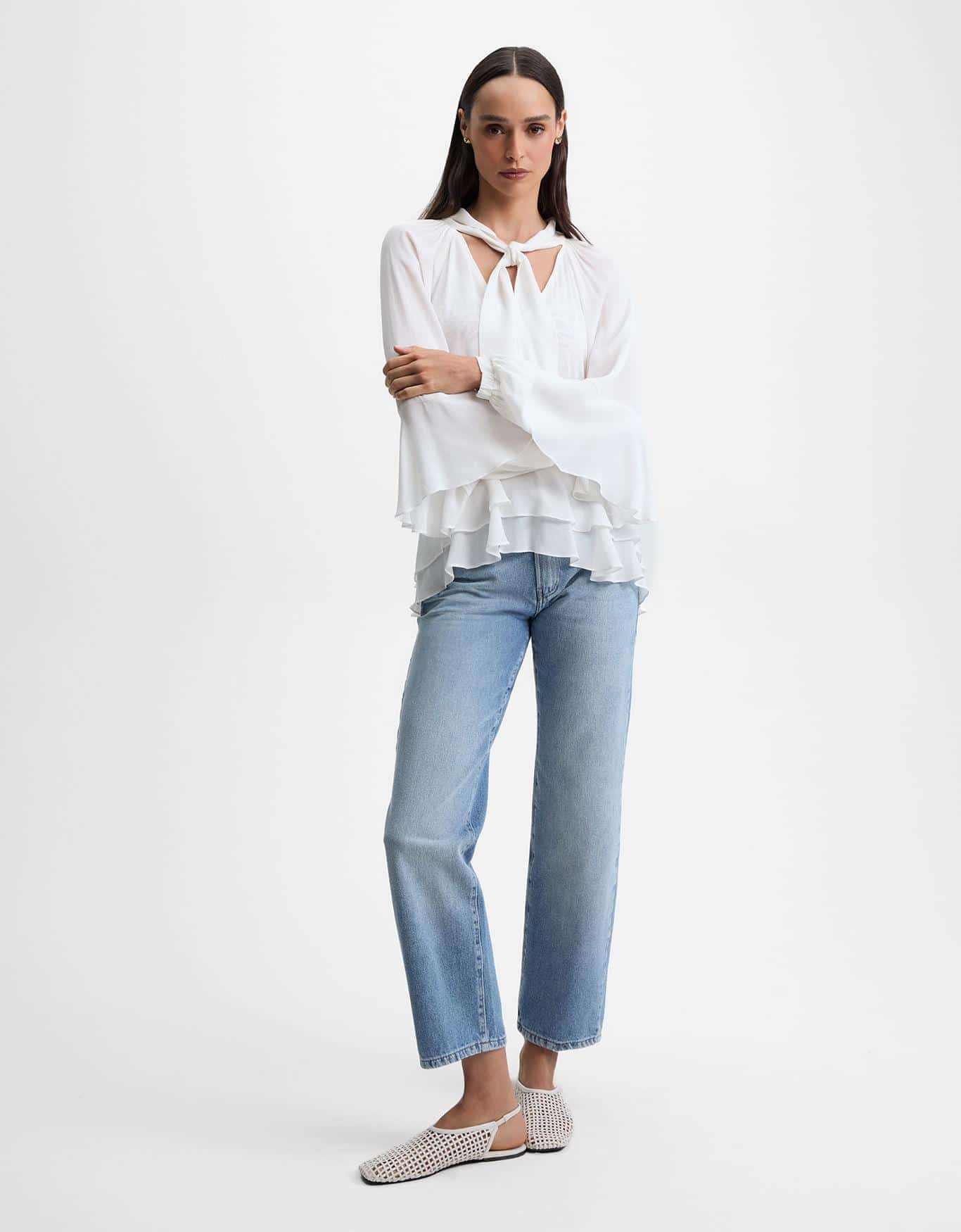 Blusa Babados Com Amarração