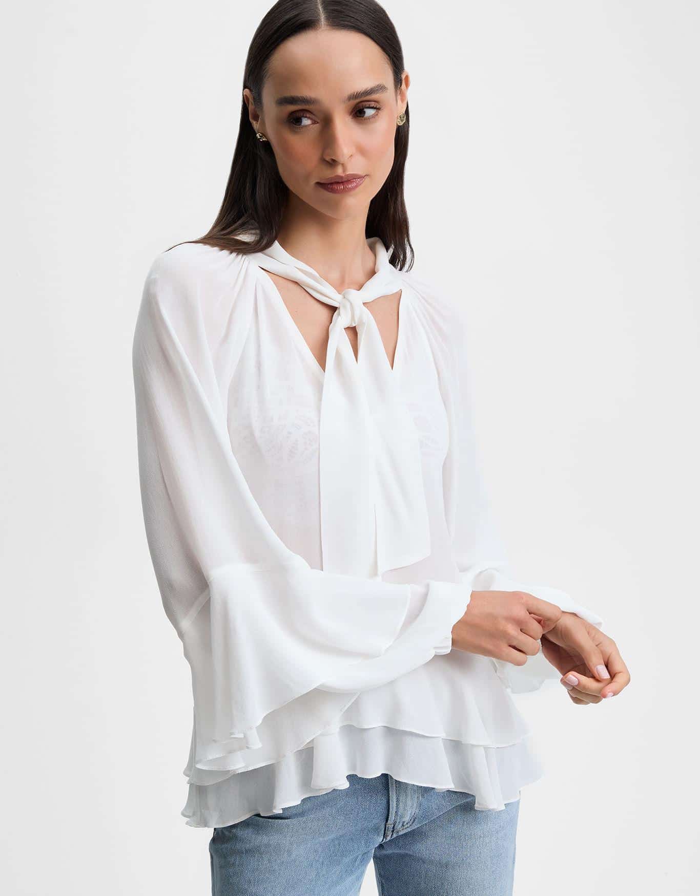 Blusa Babados Com Amarração