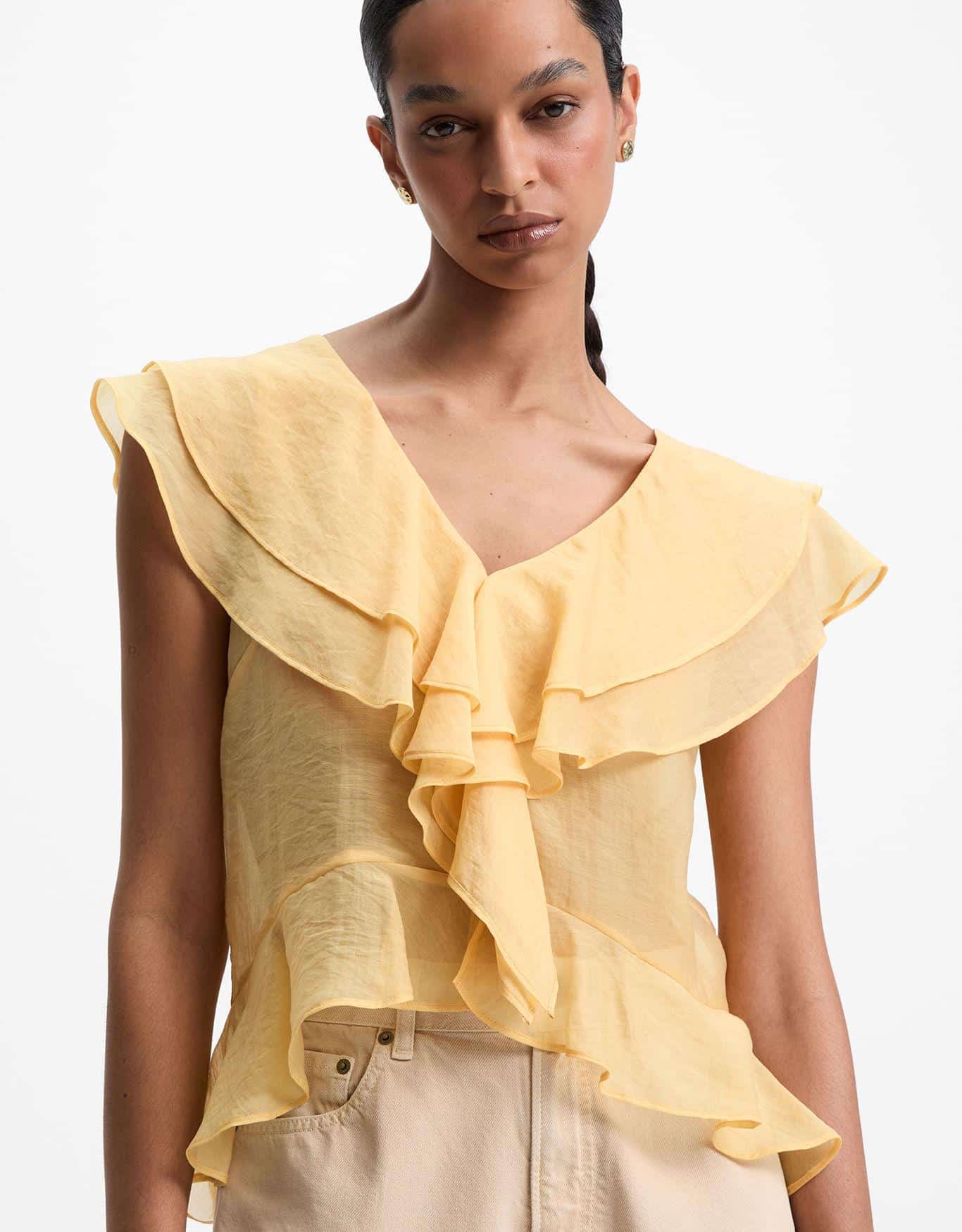 Blusa Babados Decote V