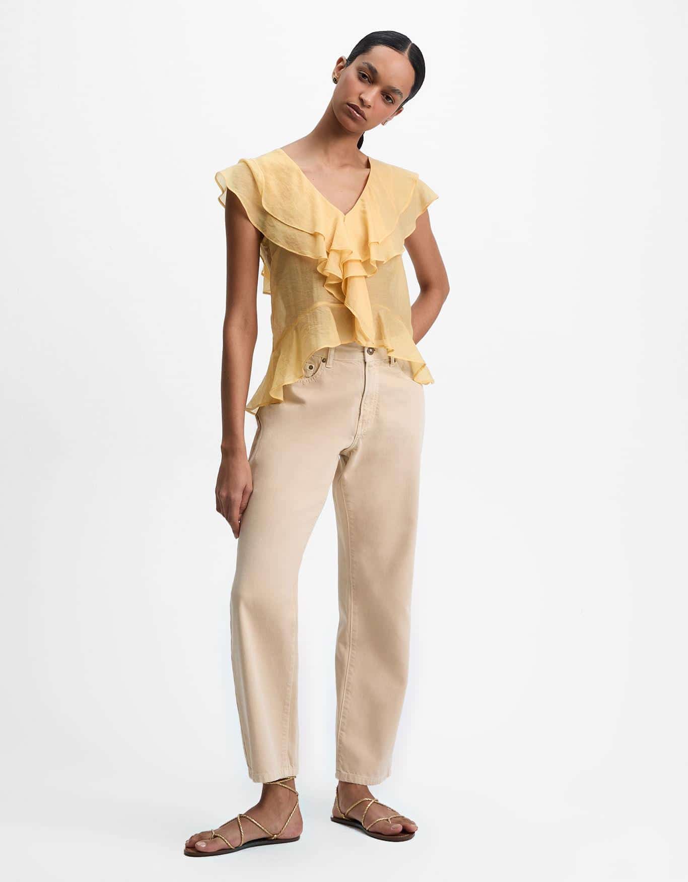 Blusa Babados Decote v