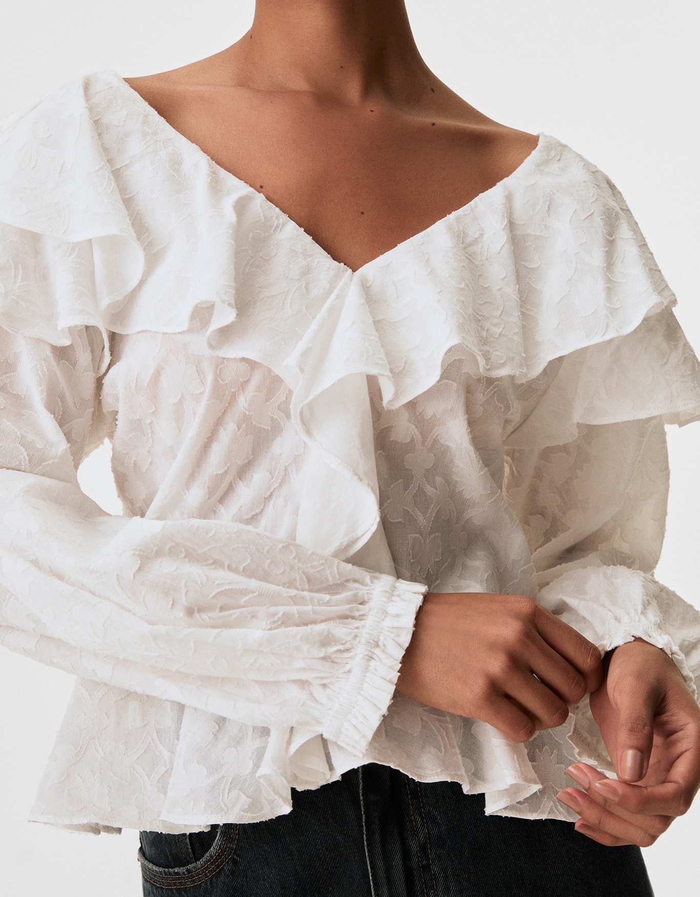 Blusa Babados Decote v