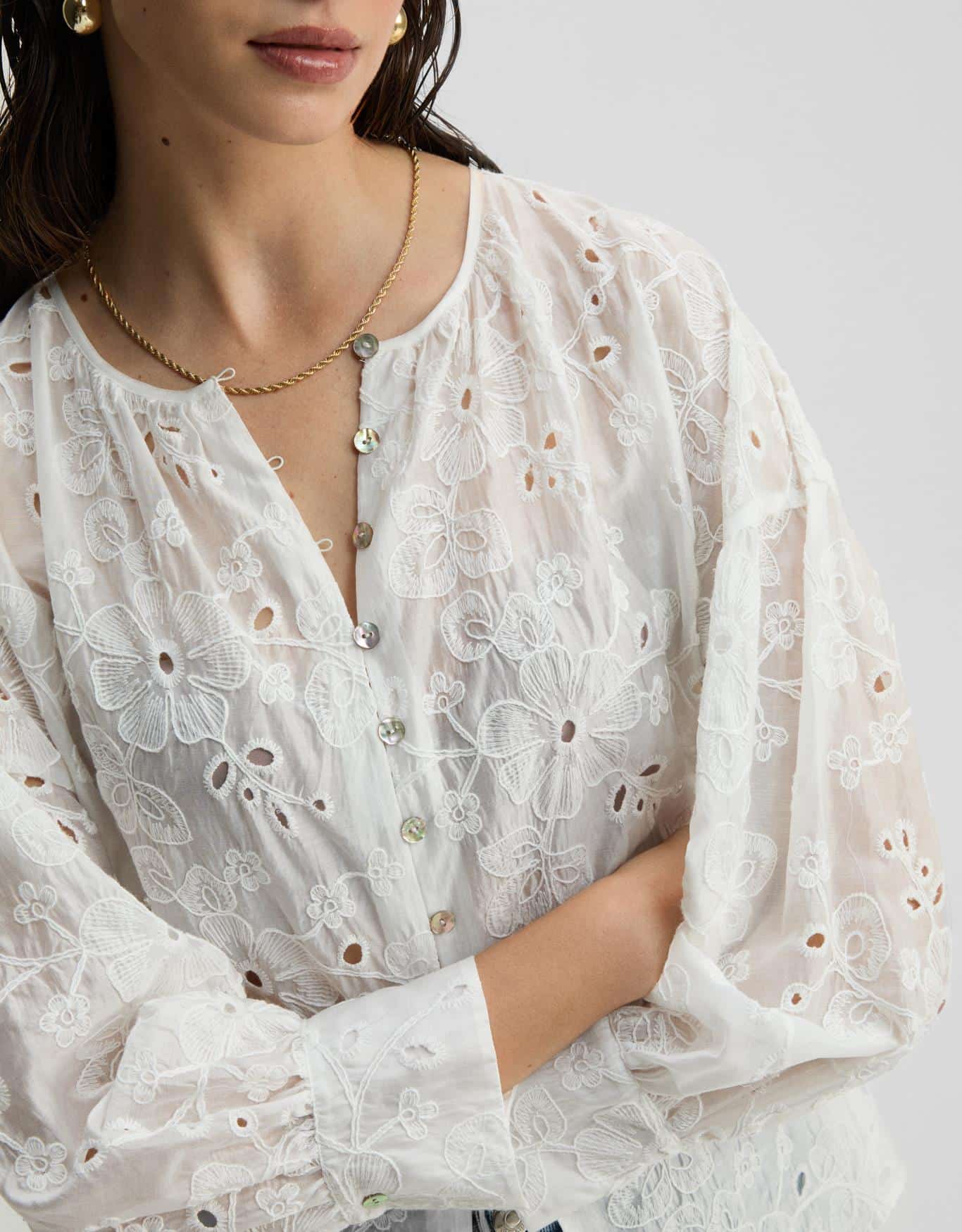 Blusa Bordado Floral