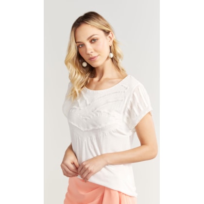 Blusa Bordados Franja Off