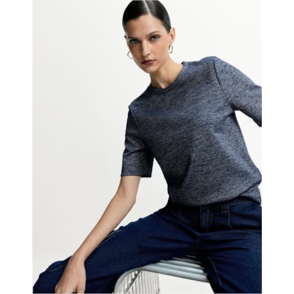 Blusa Canelado Mesclado