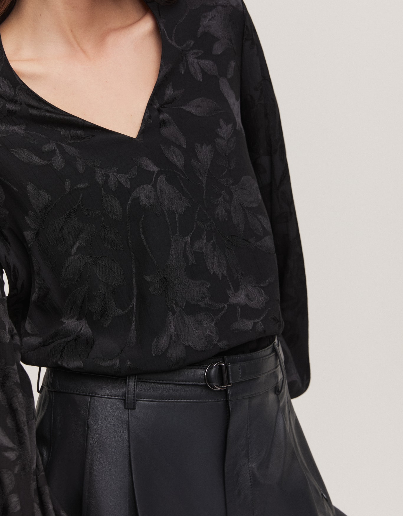 Blusa  Cetim Jacquard