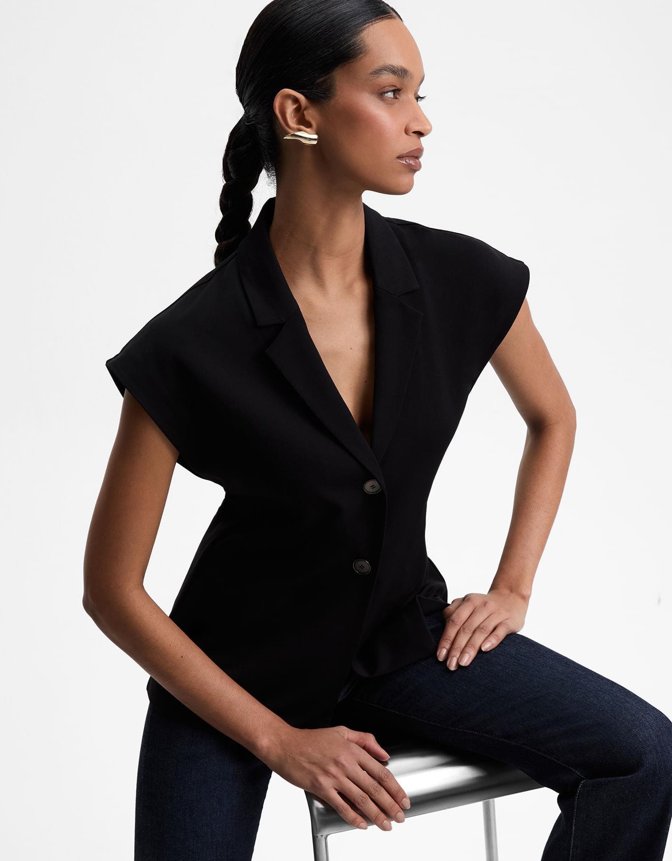 Blusa Colete Alfaiatada