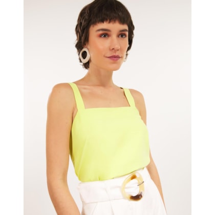 Blusa De Alça Decote Quadrado