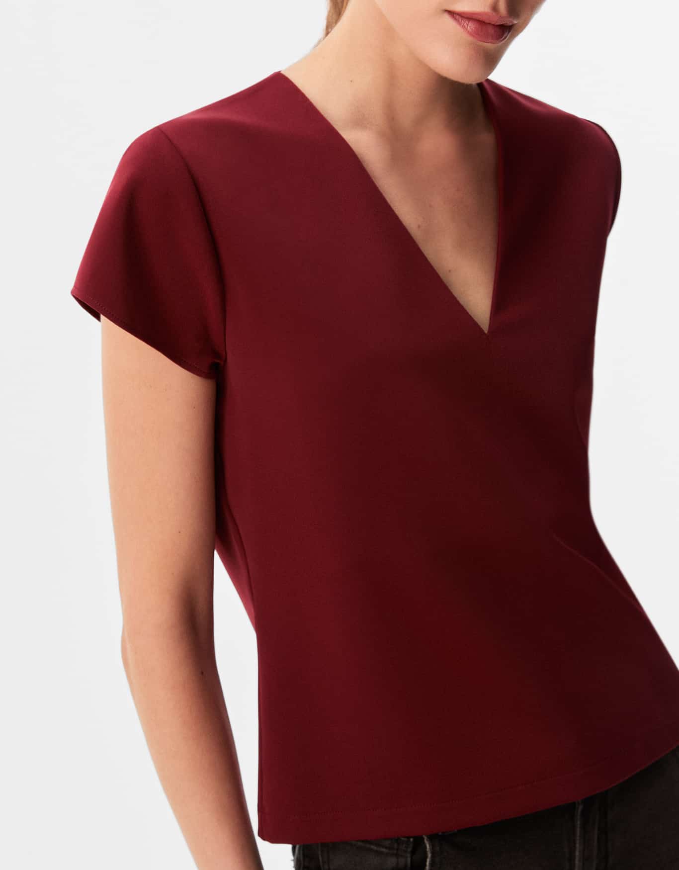 Blusa Decote Reto Alfaiataria Leve 360