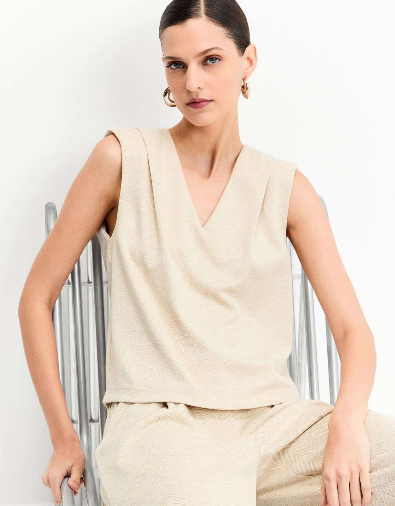 Blusa Decote v Chevron 360