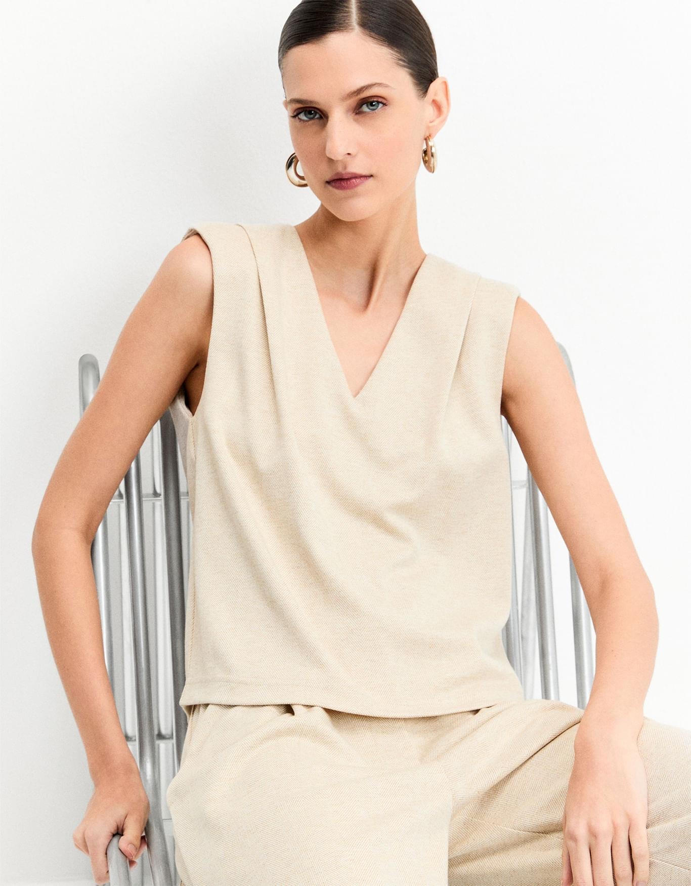 Blusa Decote v Chevron 360