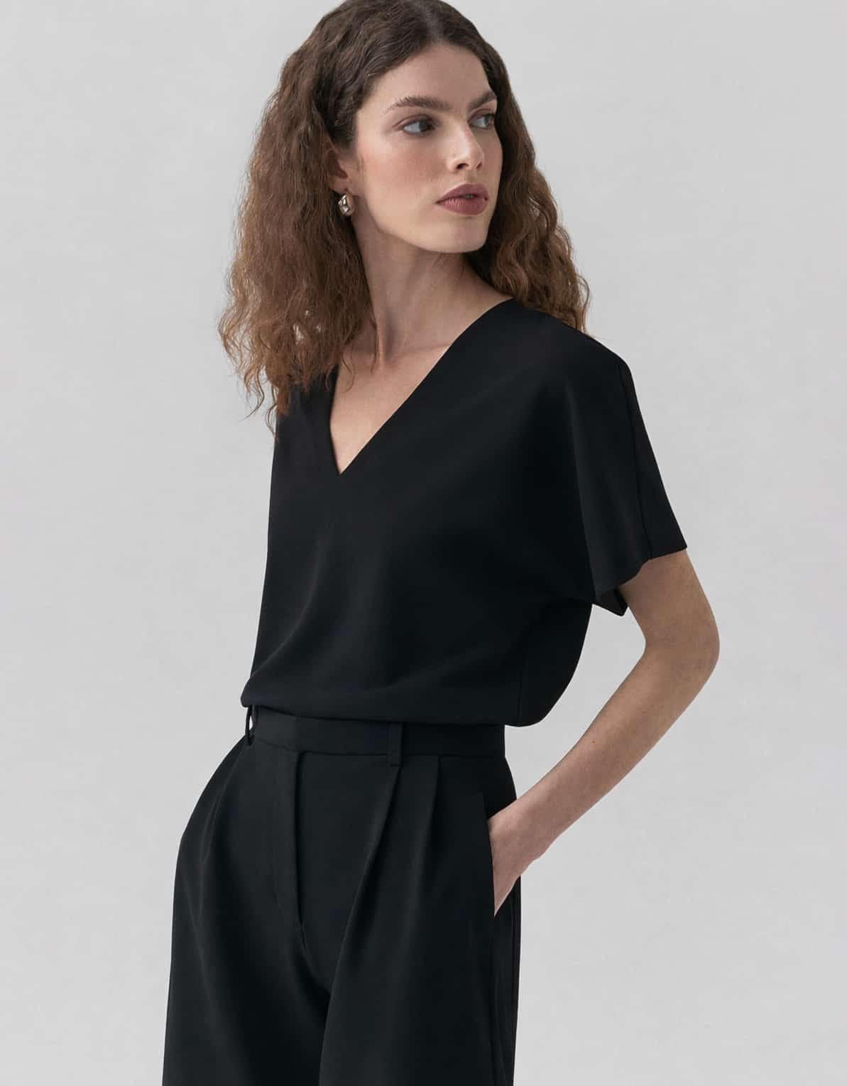 Blusa Decote v Crepe 360