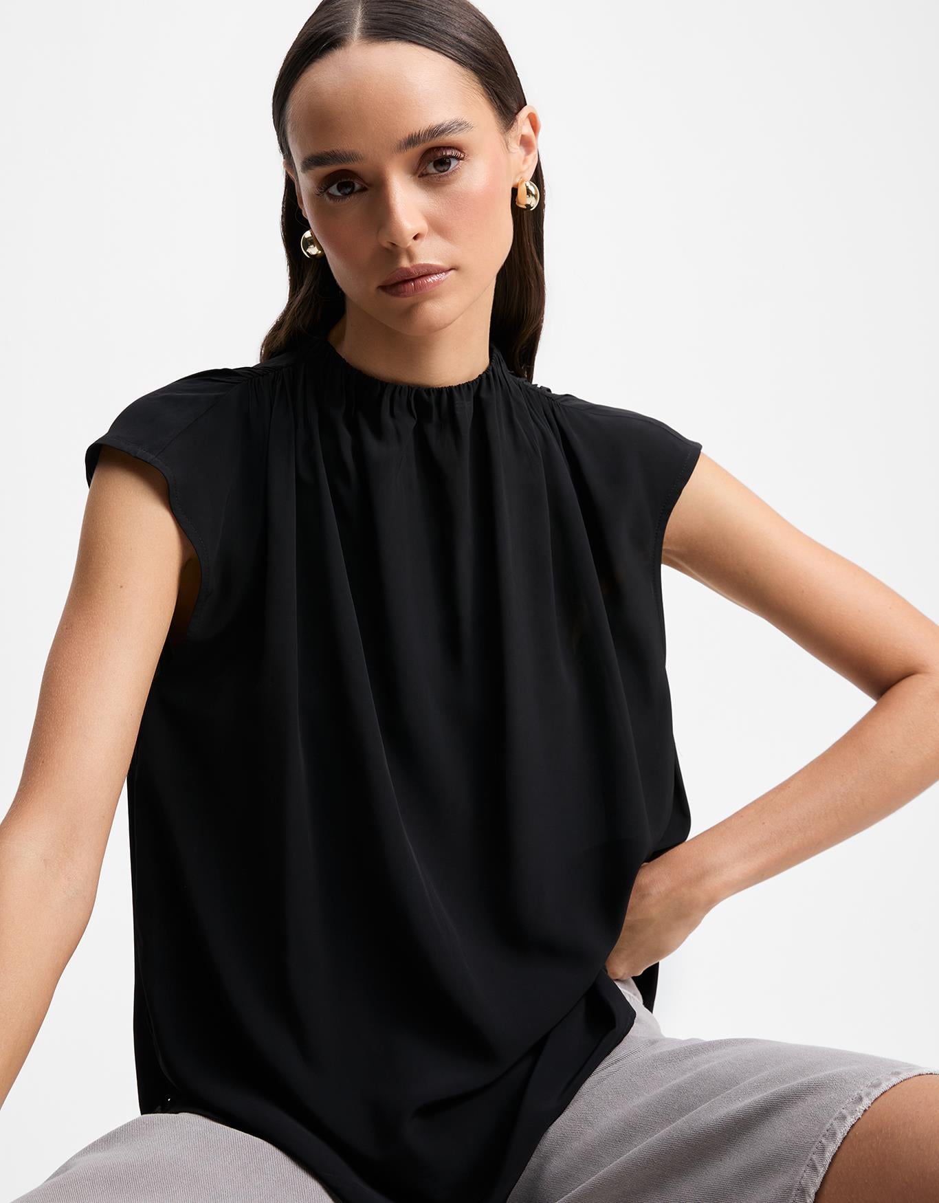 Blusa Elástico Decote